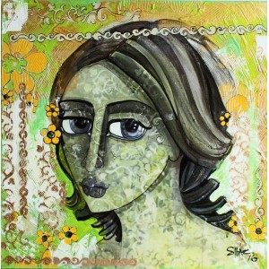 Shazia Salman, 24 x 24 Inch,  Acrylics on Canvas,  Figurative Painting, AC-SAZ-005